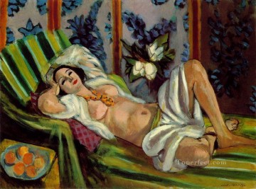 Odalisque with Magnolias nude 1923 abstract fauvism Henri Matisse Oil Paintings